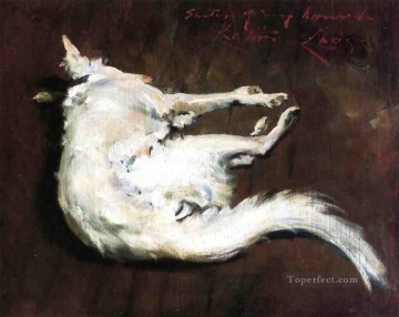  sketch Oil Painting - A Sketch of My HoundKuttie William Merritt Chase